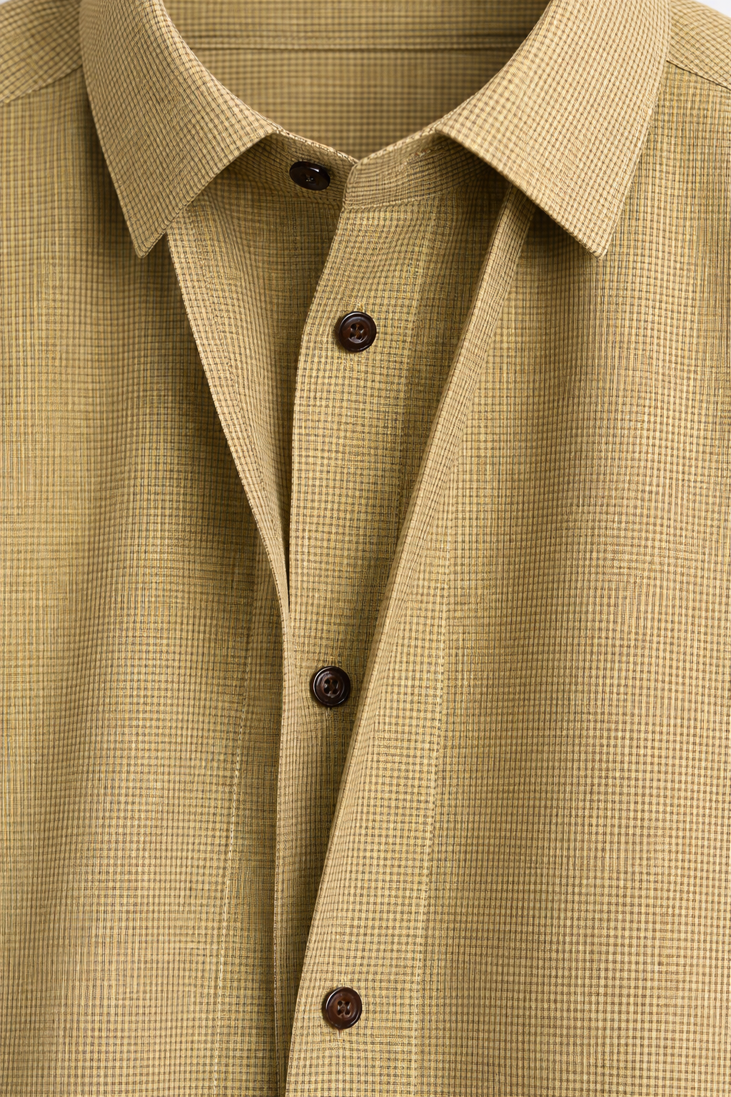 DOUBLE PANEL SHIRT-OLIVE CHECK