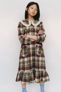 Vintage Plaid Peter Pan Collar Dress