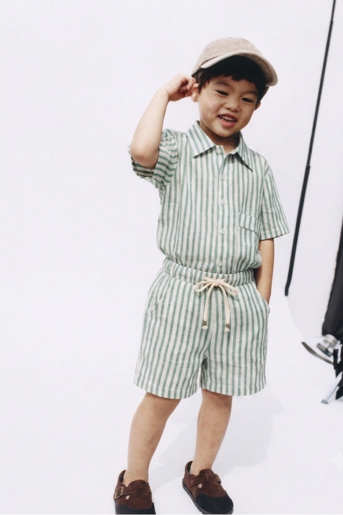 borvin Milo Stripe shorts Set