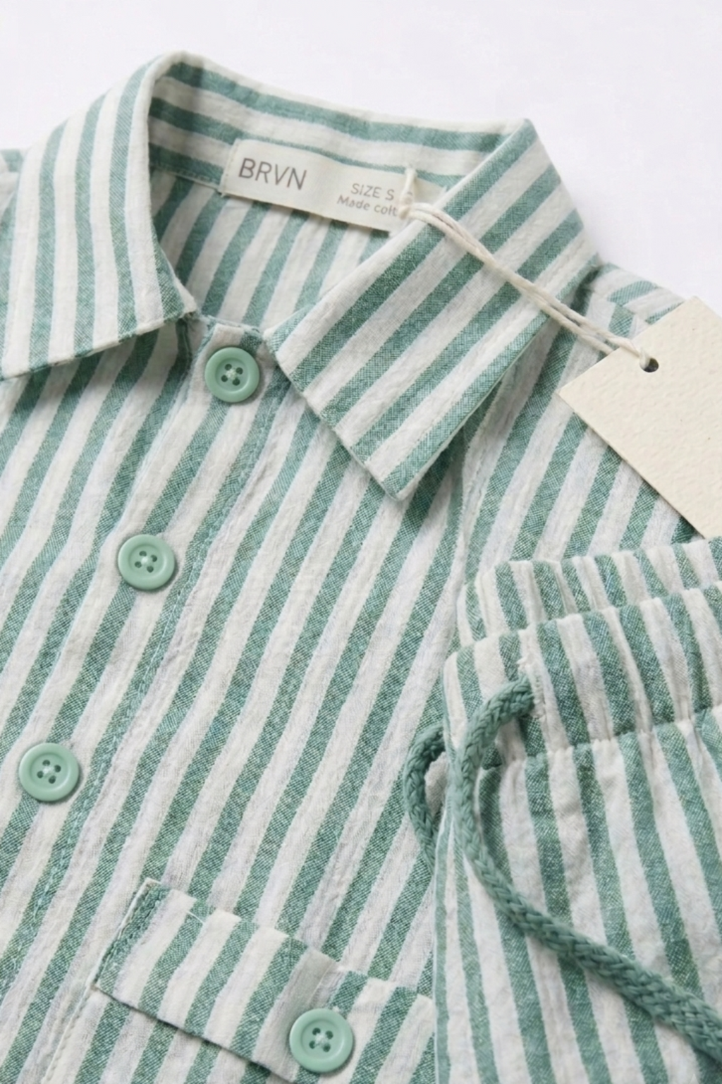 borvin Milo Stripe shorts Set
