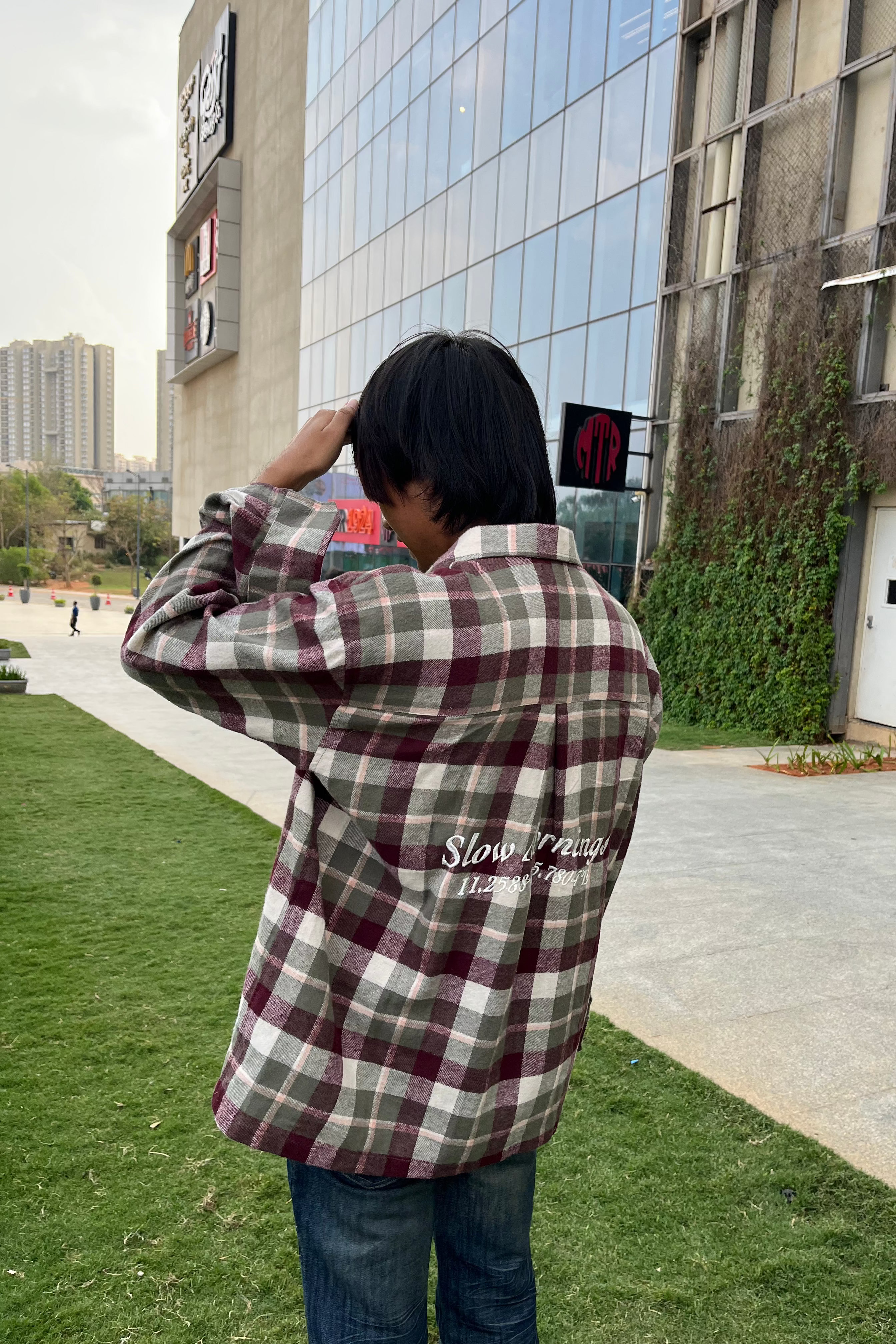WINE OLIVE FLANNEL SHIRT