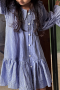willow check frill frock